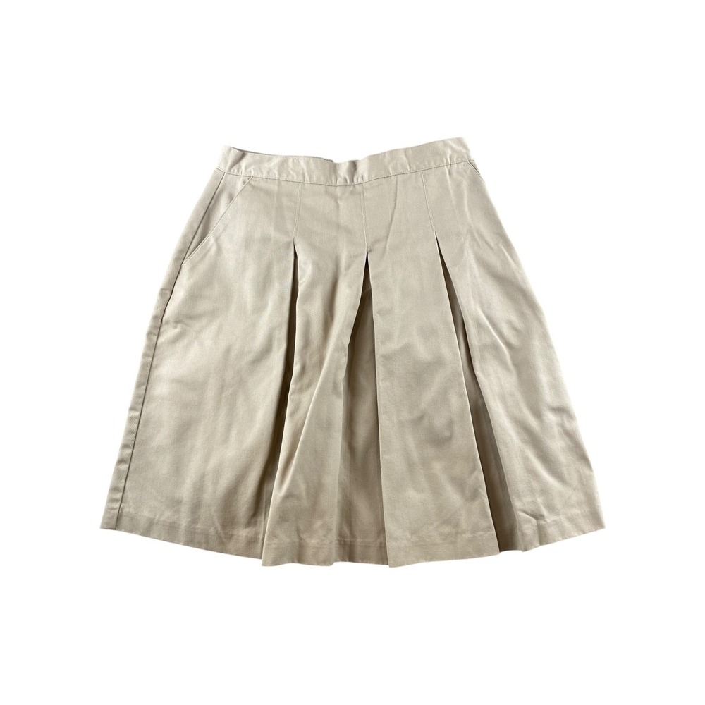Classroom Khaki Pleated School Uniform Skirt Tan Size 16 Style 55372 KAK